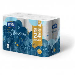 Grite Blossom 24 tekercses 3 rétegű toalettpapír (145 lap/tekercs)