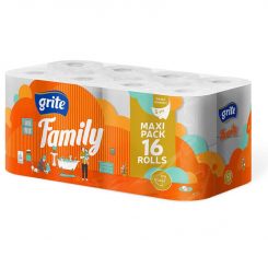 Grite Family 16 tekercses 3 rétegű toalettpapír (145 lap/tekercs)