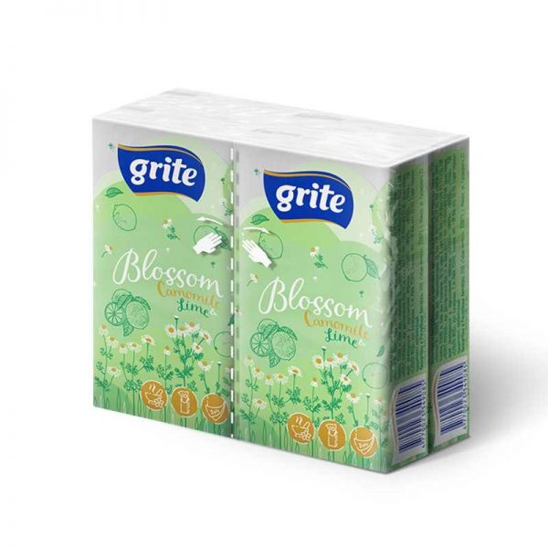 Grite Blossom kamilla&lime 3 rétegű papírzsebkendő 4x10 db