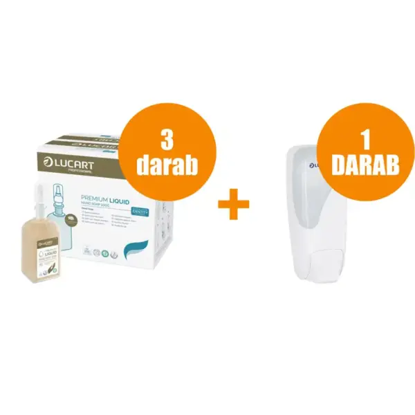 Lucart IDENTITY Premium szappan Soap 1000 + adagoló csomag
