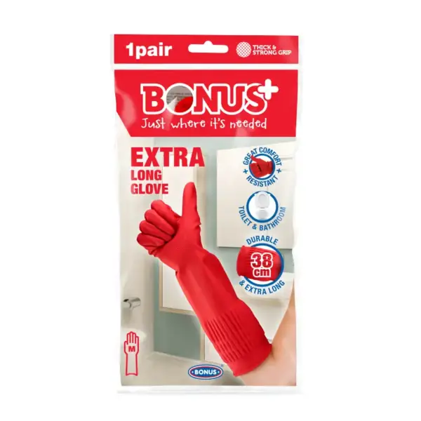 Bonus Extra hosszú gumikesztyű M méret