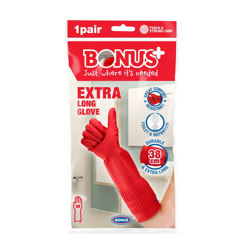 Bonus Extra hosszú gumikesztyű M méret