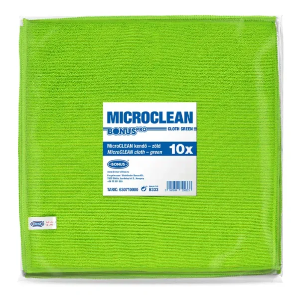 BonusPRO MicroCLEAN mikroszálas kendő zöld 10 db