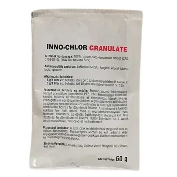 Inno-Chlor granulátum 60g (10 liter fertőtlenítő hypo oldat előállításához)