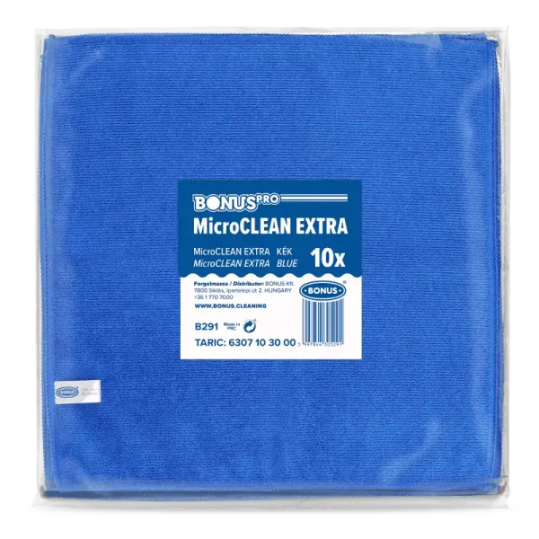 BonusPRO MicroCLEAN EXTRA mikroszálas kendő 40x40 cm kék 10 db