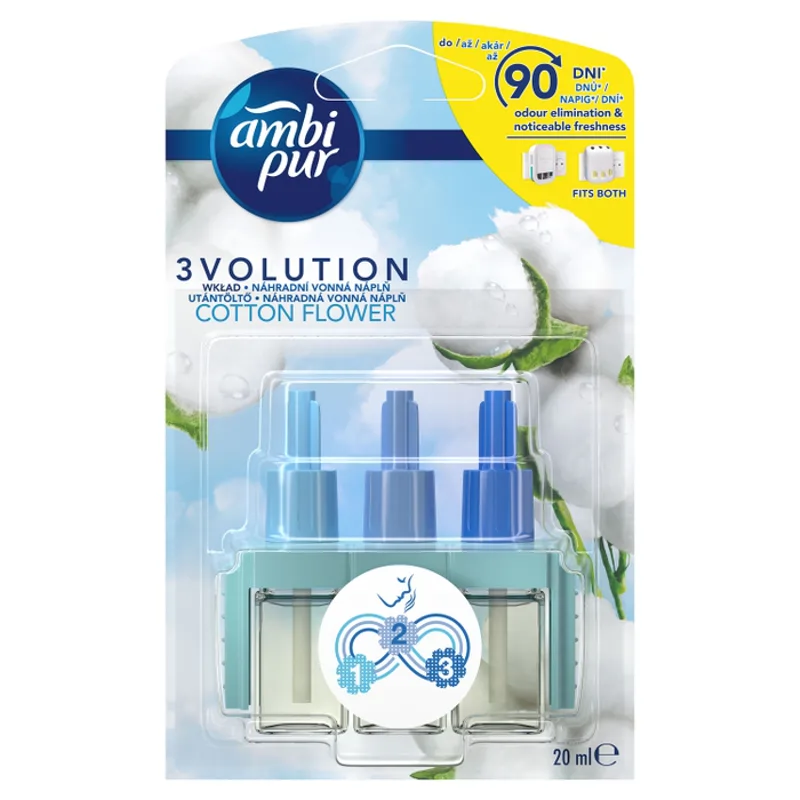 AMBI PUR 3Volution elektromos légfrissítő utántöltő Cotton Flower 20ml