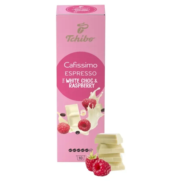 TCHIBO Cafissimo Espresso Fehércsoki és málna ízesítésű kapszula 10 db